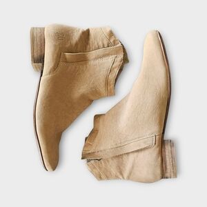 Sam Edelman Tan Leather Ankle Boots Size 8